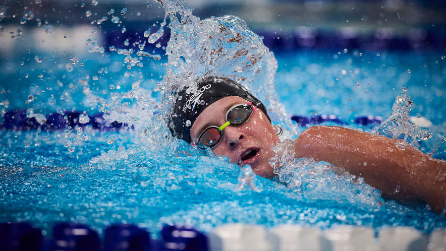 Swimmer in a pool