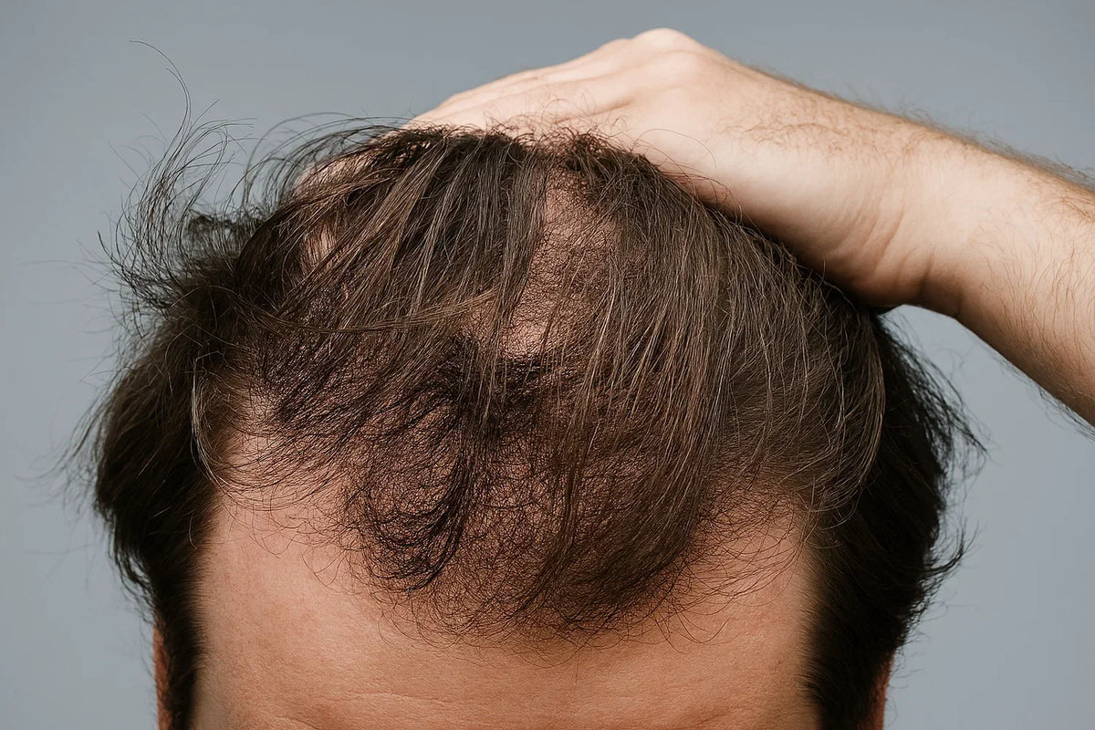 Hair breakage from hard water in Bangalore, shown as strands lost while combing