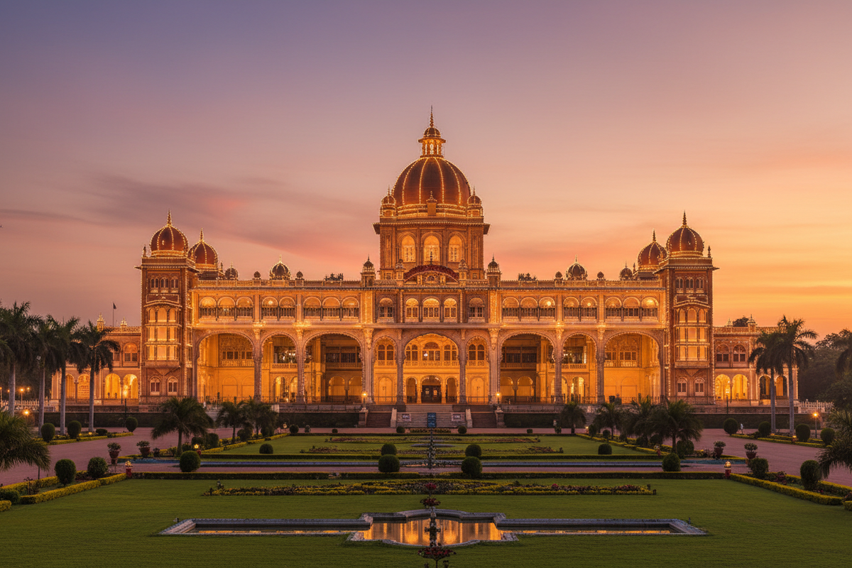 Mysore Palace, illustrating whether Mysore water is hard or soft for hair
