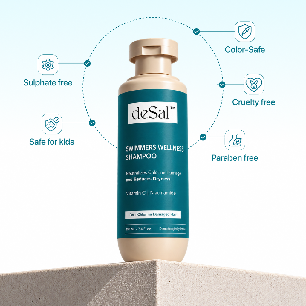 Swimmers Wellness Shampoo - sulphate free, paraben free, color-safe, cruelty free, safe for kids